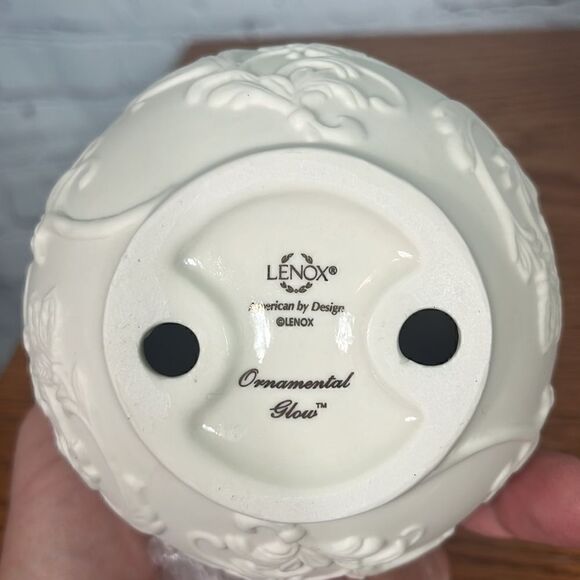 Lenox Holly Scrollwork Votive candle holder NIB ornamental glow - Picture 5 of 7